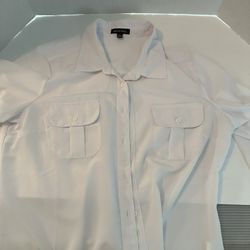 Expensive Large White Button Down  Women’s  Blouse  