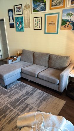 Living Spaces Couch w/ Reversible Chaise