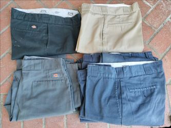 9 pairs of used dickies work pants size 36x29