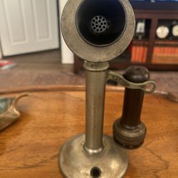 Hello? You there? Antique Early 1900s “As Found” Northern Electric Nickel Plated Candlestick Phone: