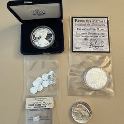 Mixed precious metals lot- silver & platinum
