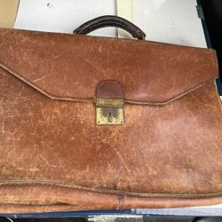 Genuine California Saddle Leather Briefcase