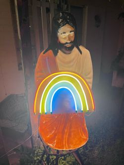 4’ illuminating blow mold Jesus $50