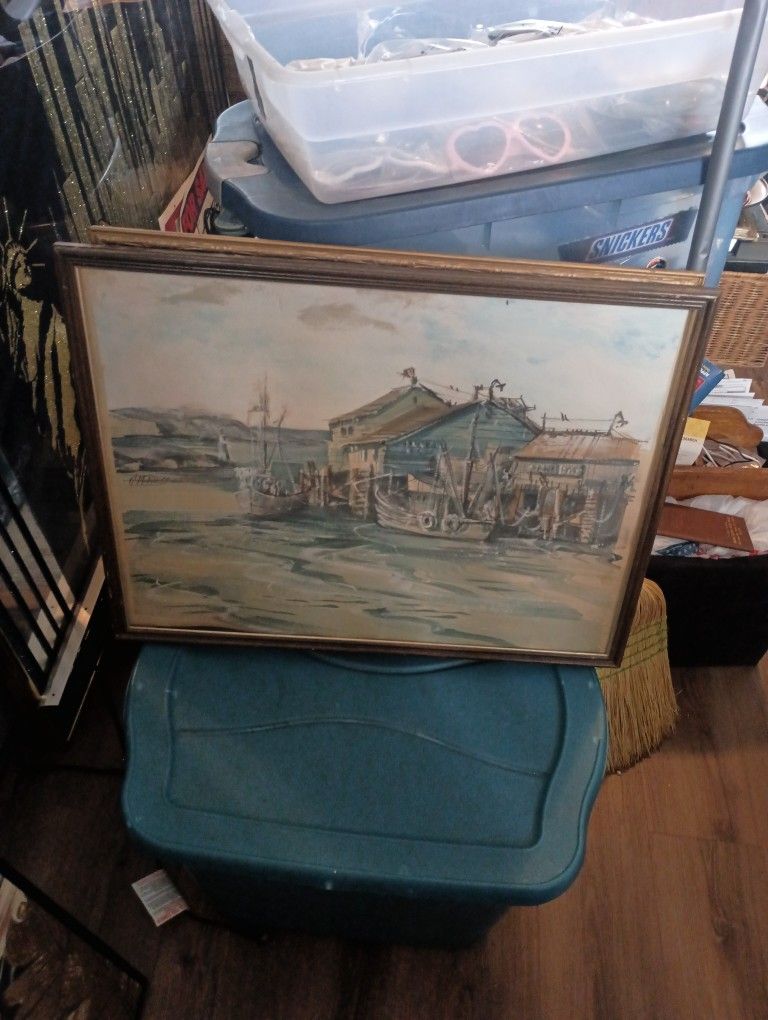 Art Of The Boat And Docks Signed By Artist