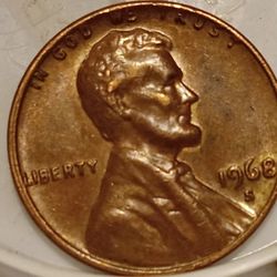 1968 S PENNY DDO RPM, OFF CENTER STRIKE 