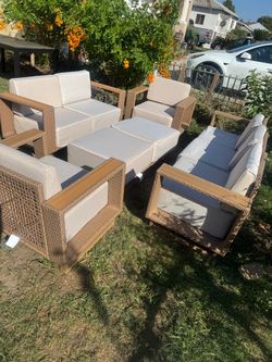 Patio sofa set