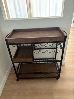 Bar Cart - Brown and Black