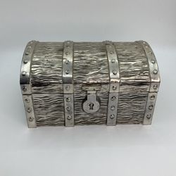 Metal Jewelry Chest Box 