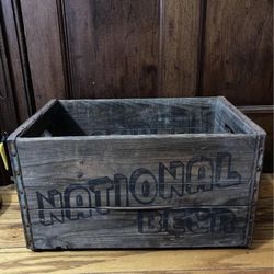 Vintage Wooden National Beer Crate 