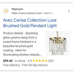 Lighting Avec Cerise Collection Luxe
Brushed Gold Pendant Light