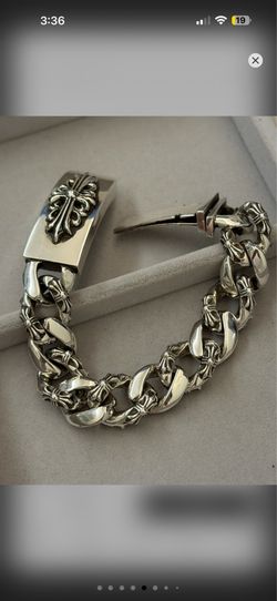 Chrome Hearts Floral Cross ID Bracelet