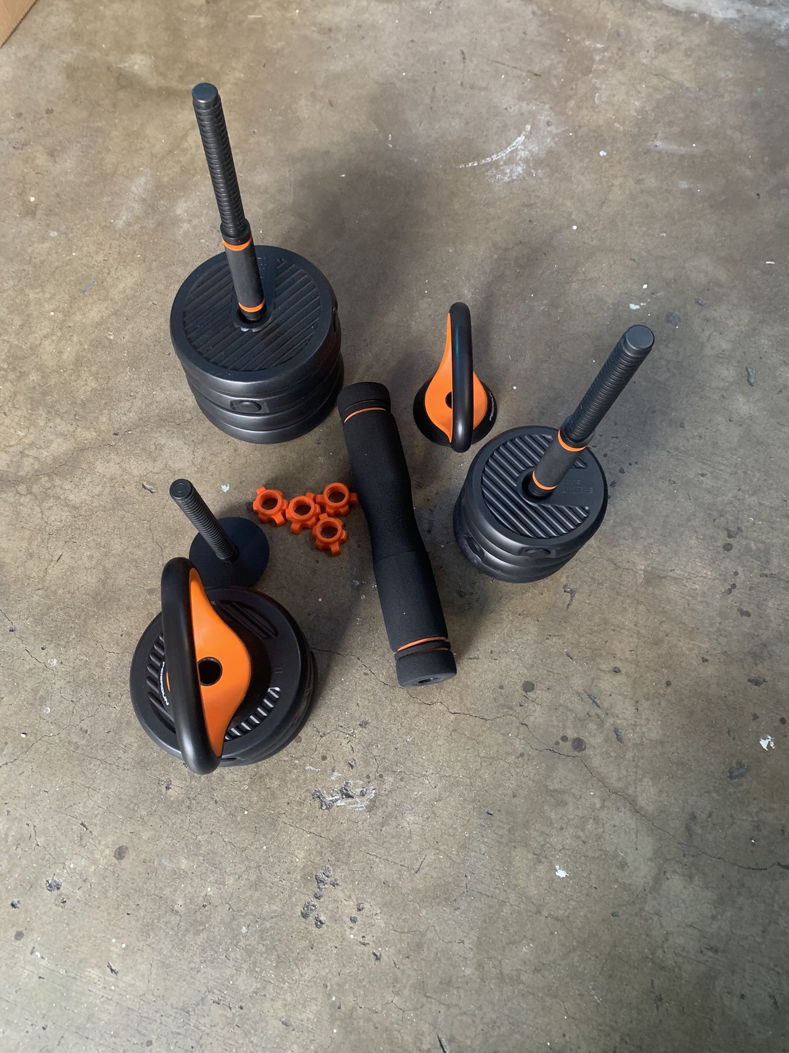 FEIERDUN Adjustable Dumbbells, 20/30/40/45/70/90lbs Free Weight Set with Connector, 5 in1 Dumbbells Set Used as Barbell, Kettlebells, Push up Stand, W