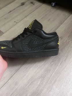 Air Jordan 1 Low Black Elephant Print Sneaker