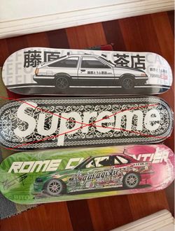 Initial D AE86 skateboard and FORMULADRIFT skateboard