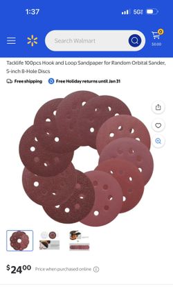 Sanding Disqs Brandnew in sealed factory box 5 inch 8 holes 100 pieces 100% good 