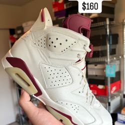 Jordan 6 Maroon Size 9.5