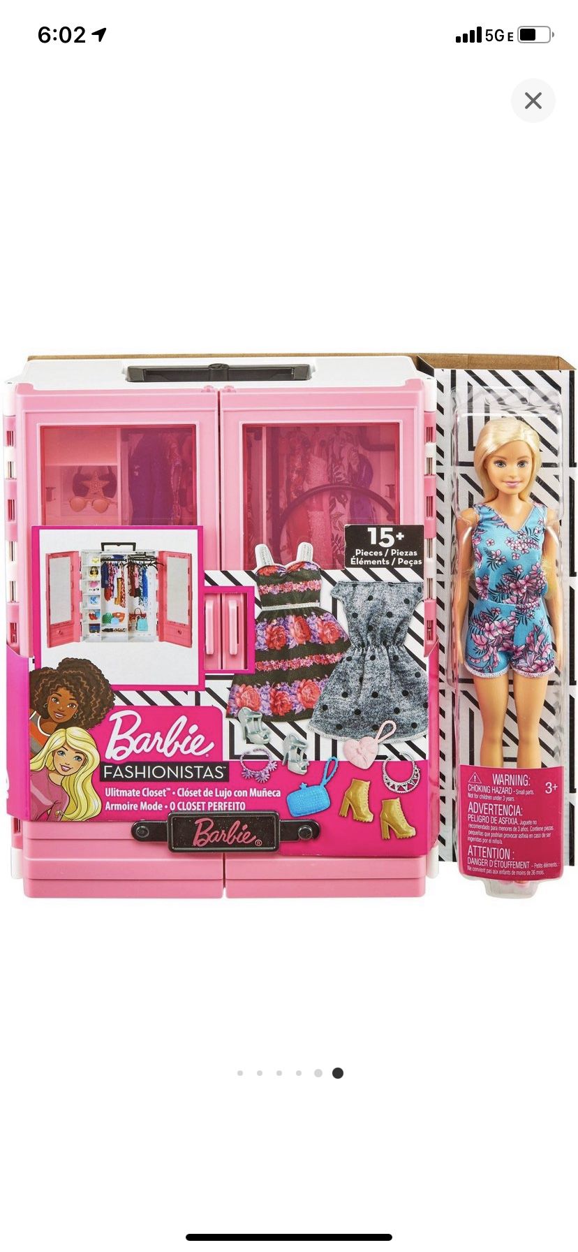 Barbie Fashionistas Ultimate Closet Portable Fashion Toy with Doll, clothes and accessories. New in Box. Local Pickup in Homestead, Florida. Shipping 