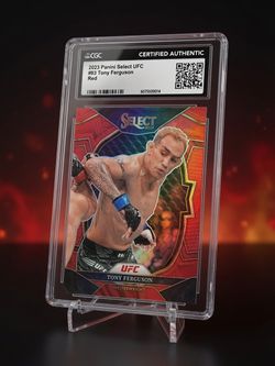 🥊 🔥 SHORT PRINT EL CUCUY: TONY FERGUSON 2023 PANINI SELECT UFC RED PRIZM /175 🔥