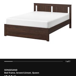 IKEA Queen bed frame with mattress