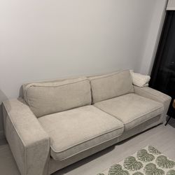 Selling a sofa in good condition. Clean, no stains, gently used. Comfortable and stylish, fits any interior.  Pickup only.