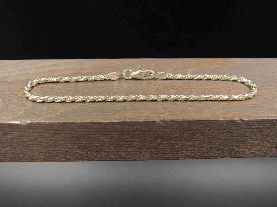 7 Inch Sterling Silver Ordinary Braided Chain Bracelet