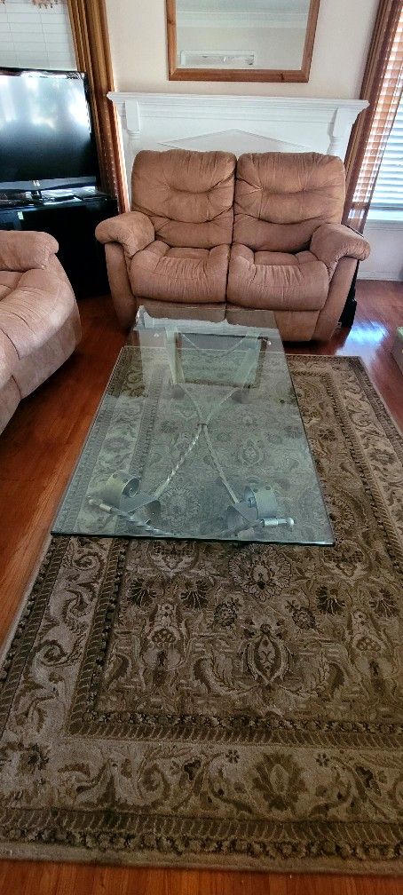 Living room glass cocktail table classic