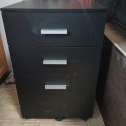 Black 3 Door Night Stand