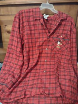 Disney store plaid pajama top