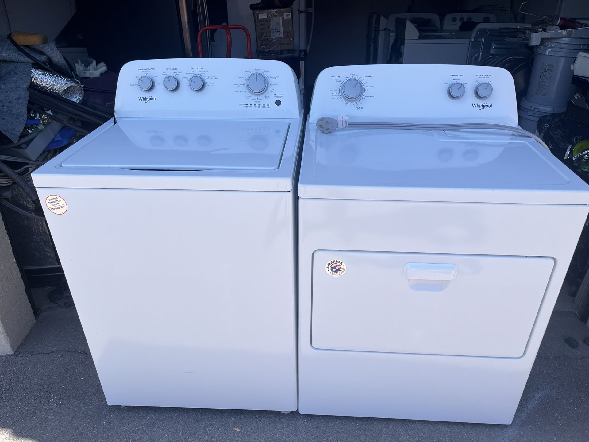 Whirlpool Washer and Electric dryer