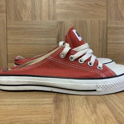 Red Converse Mule Sneakers