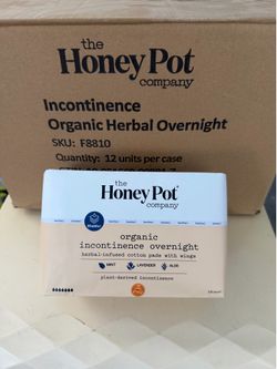 The Honey Pot Company Herbal-Infused Organic Incontinence Overnight Pads (16 Count)