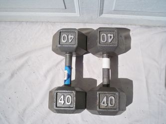 Dumbbells – Set of 40’s – Hex Metal!!