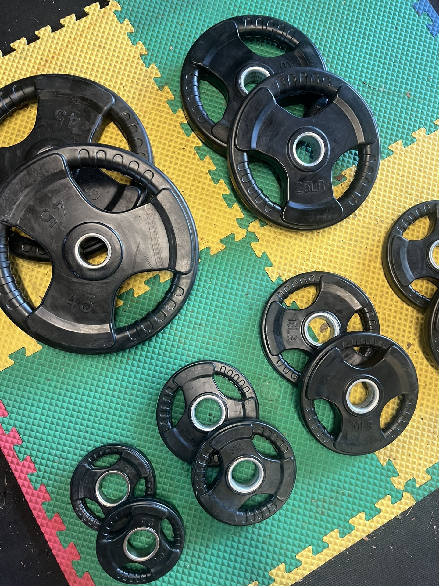2 Inch Olympic Rubber Coated Weight Set