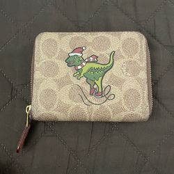 Coach Signature Rexy Small Zip Wallet