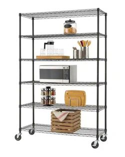 -Used HDX 6 Shelfs cart 36"x16"x72"
-With casters , good condition