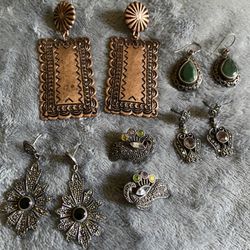 Earrings Silver And 1 Copper 