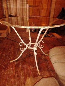 Early 1930s Wrought Iron Table