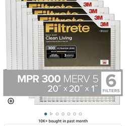 20x20x1 Air Filter 6 Pack 