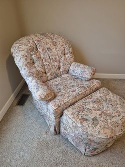 Broyhill Chair And Ottoman