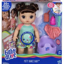 Baby Alive Potty Dance Doll: Brunette