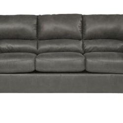 2 Gray leather Sofas