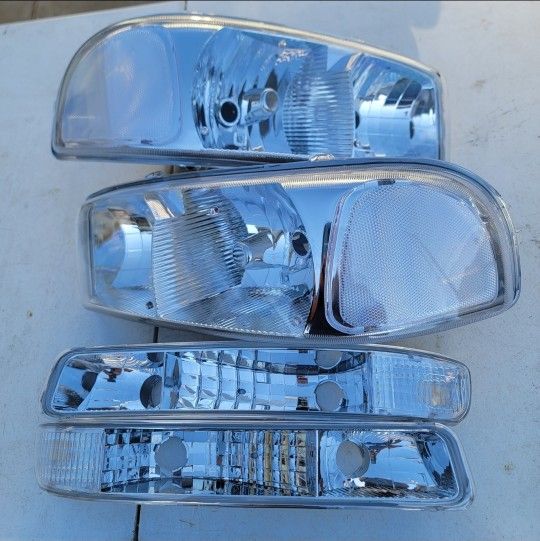 99-06 Gmc Sierra Yukon Headlights Luces Micas Calaveras Faros Faroles Focos