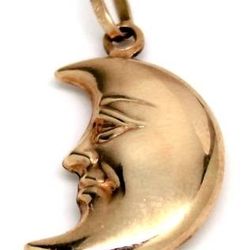 Ladies 14K Half-Moon Pendant