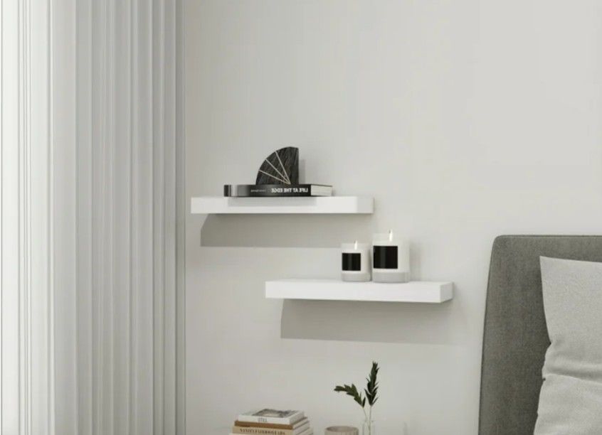 Wood Floating Shelves, Set of 2