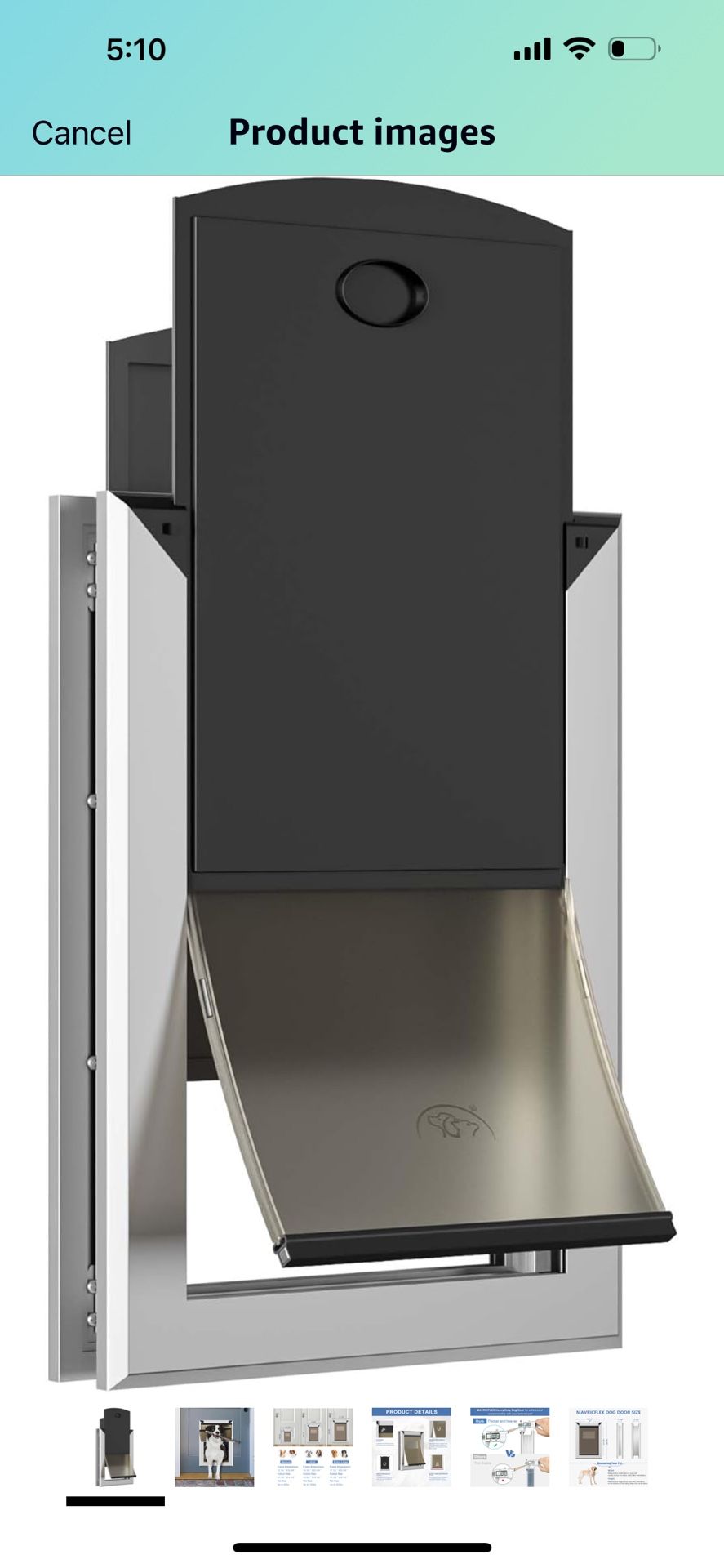 Weatherproof Dog Door with Double Sliding Lock Panel, Energy Efficient Rugged Aluminum Large Dog Door, Easy Installation, Magnetic Flap Heavy Duty Dog