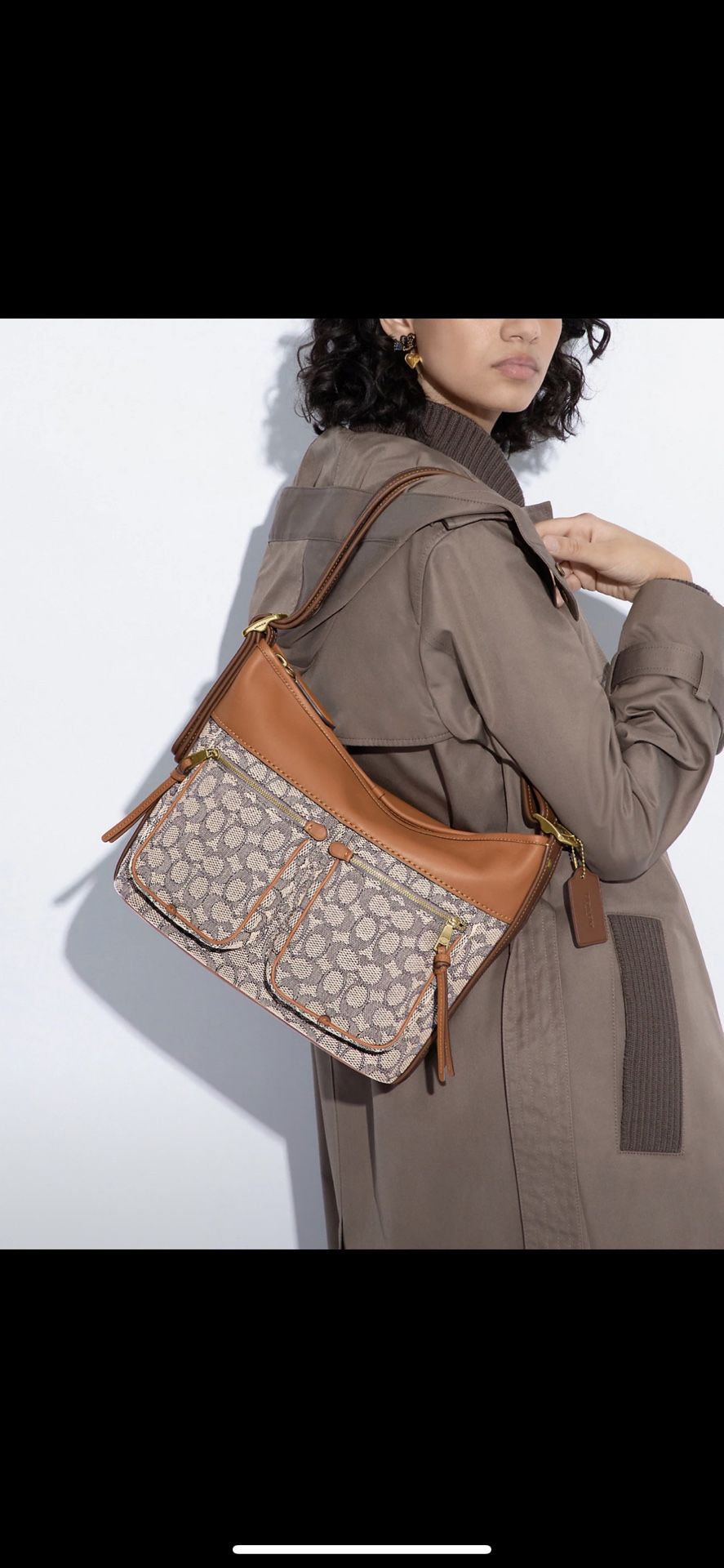 NWT COACH ANDIE SHOULDER BAG IN SIGNATURE TEXTILE JACQUARD CROSSBODY C5434 $595