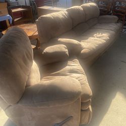 Couch And Swiveling Recliner