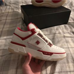 Amiri Men's White and Red Trainers