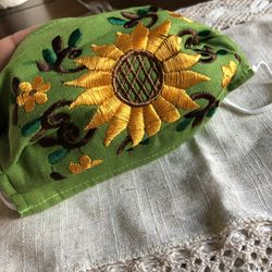 Face mask adult size Sunflower