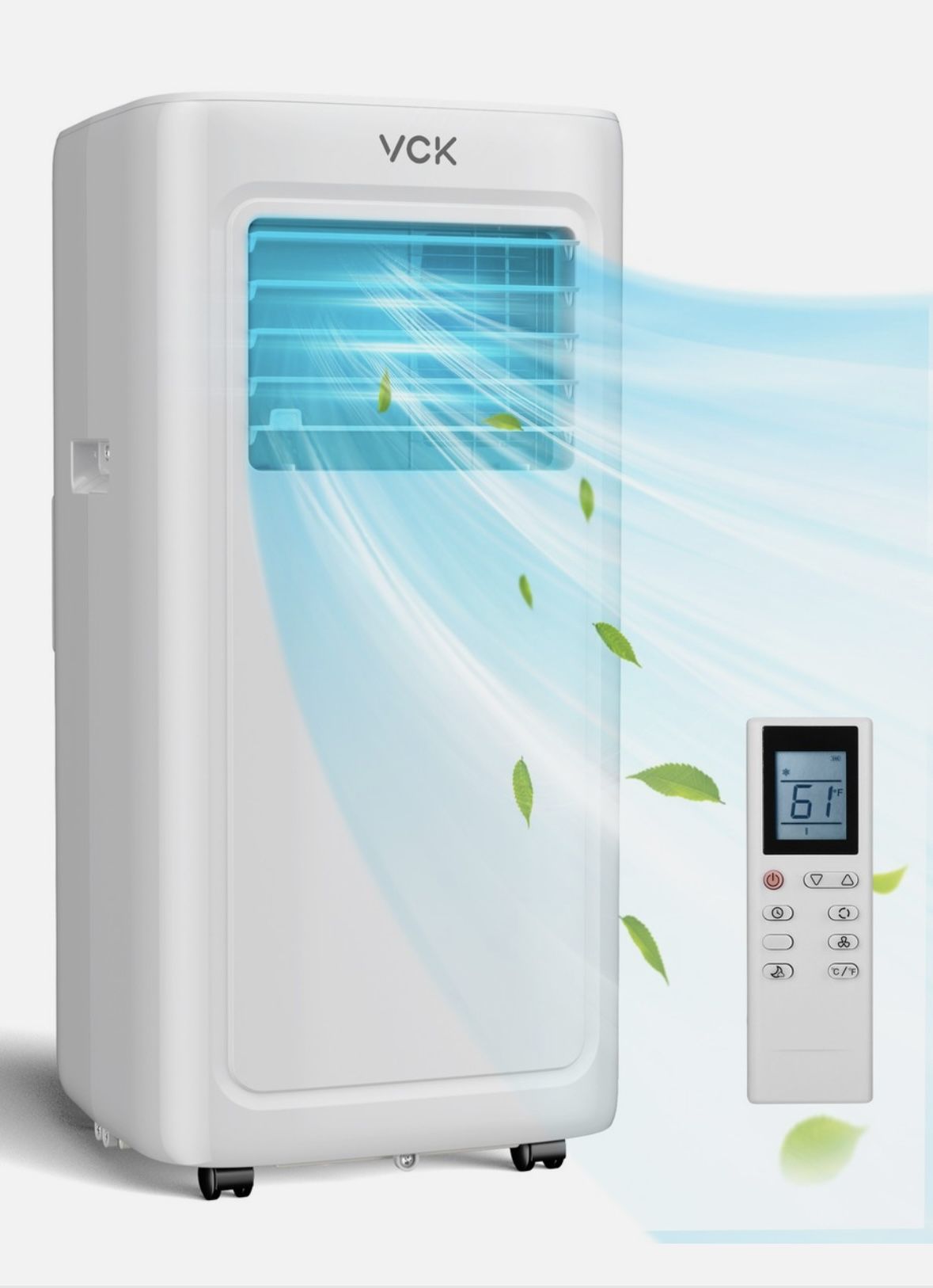 VCK Portable Air Conditioner 4-in-1 AC Unit w/ Fan & Dehumidifier Remote Timer